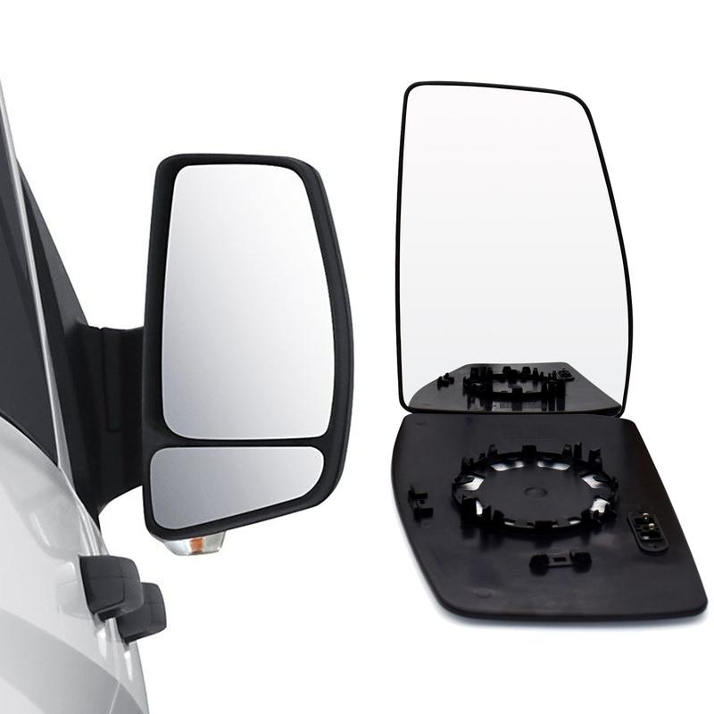 Right Side Exterior Mirror Glass Heated Convex Wing Mirror Glass Rearview Mirror Reverse Mirror For Ford Transit  2012-22