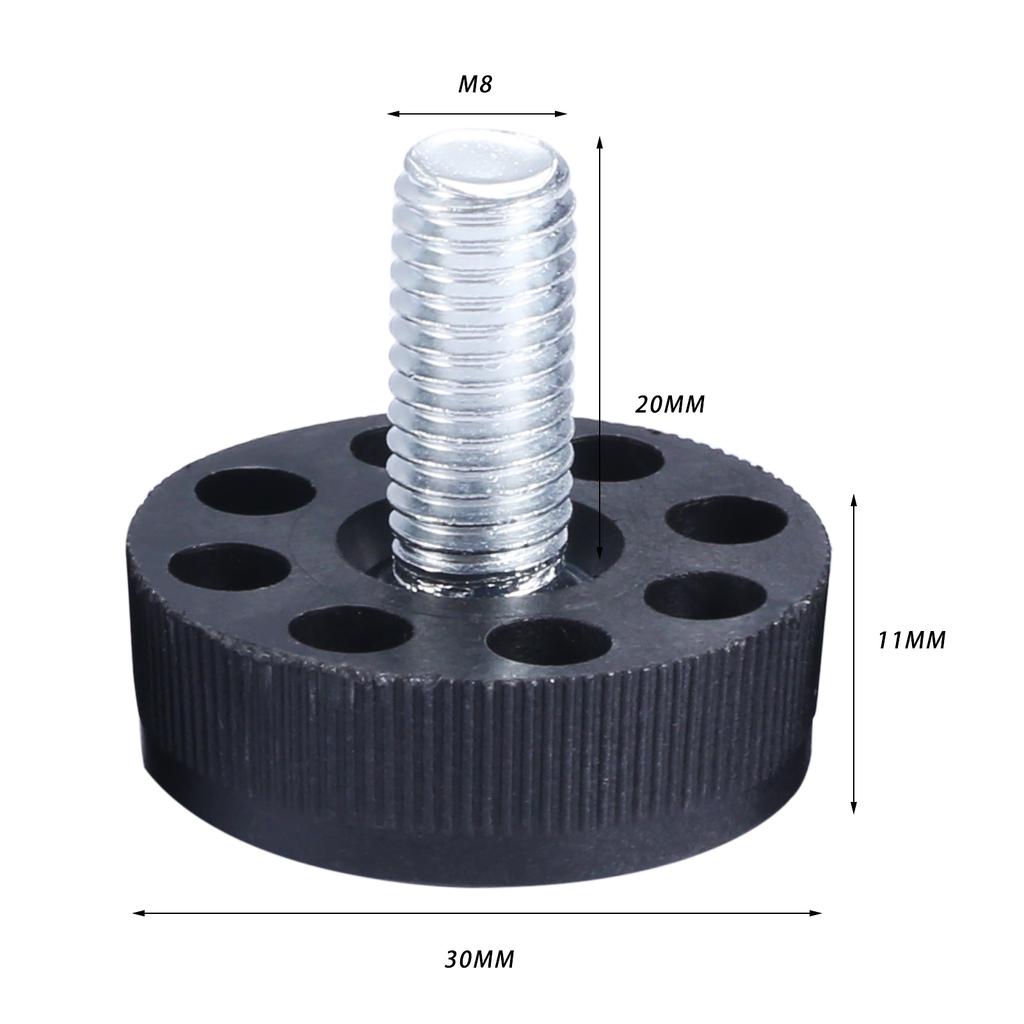 4 Pcs M8x10/14/18/28mm Thread Adjustable Table Foot Table Desk Furniture Leg Screw Levelling Foot Glide Leveler Feet Base 30mm