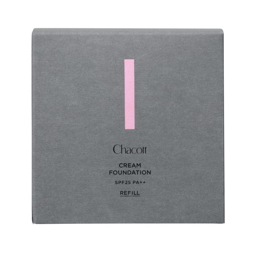 CHACOTT Cream Foundation Case Sold Separately Puff Included Capacity 20g SPF25 591 Natural (Refill) PA++ (Non-chemical Formula) Color