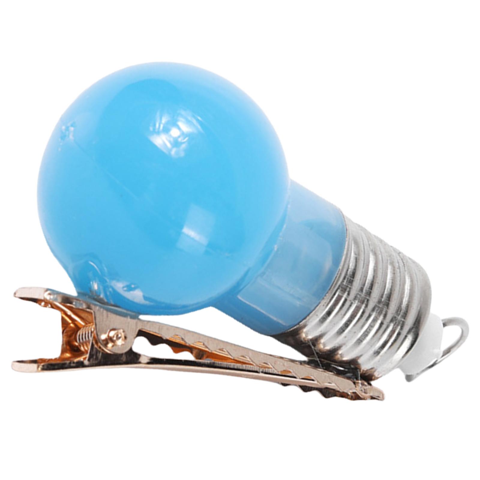 

Креативная забавная заколка для волос в виде меняющейся симуляции лампочки, аксессуар для вечеринок и выступлений синий