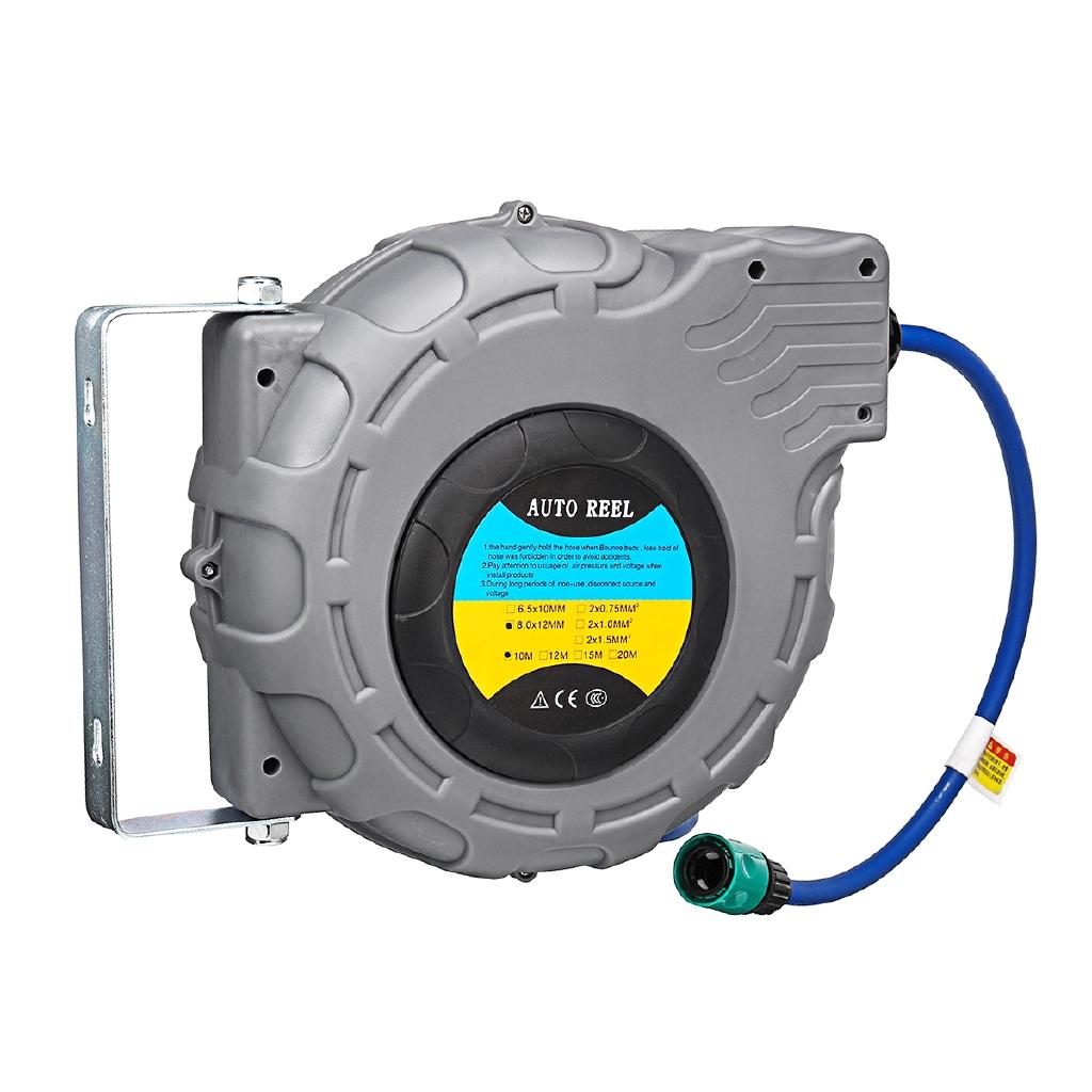 Auto Hose Reel Gas Drum With PU Clip Yarn Auto Repair Pneumatic Tool Air Guns Steam Car Washer Clean Sprayer Wall Mounted 31X28cm
