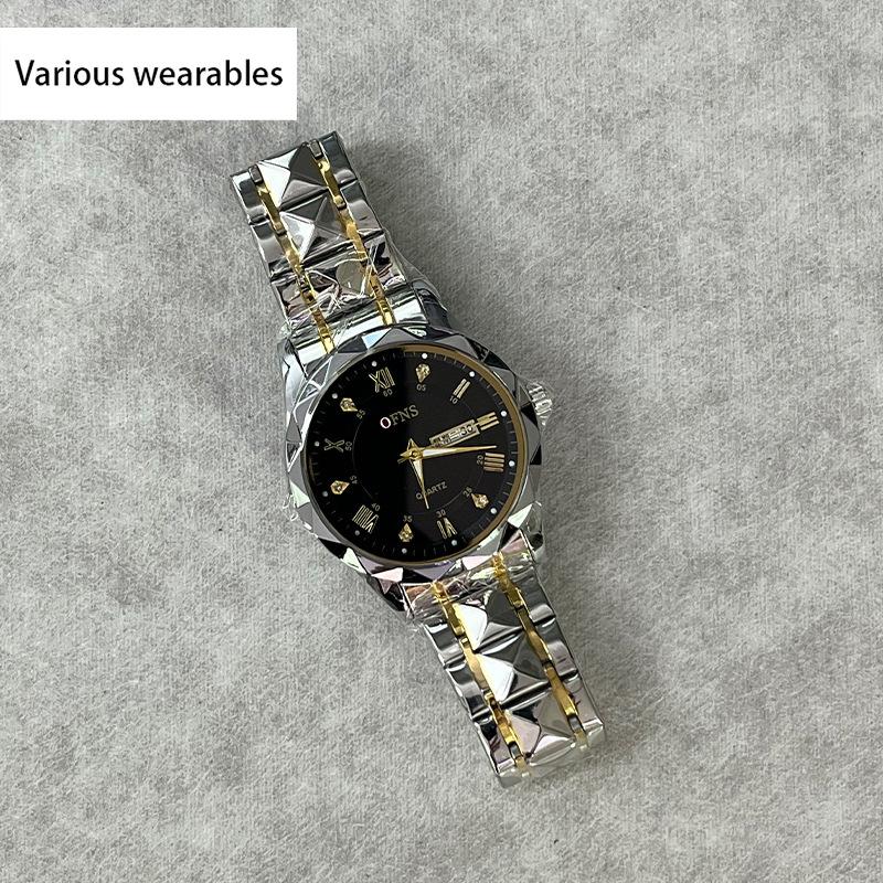 New Men's Quartz Watch Waterproof Dual Calendar Business Watch Classic Men's Watch