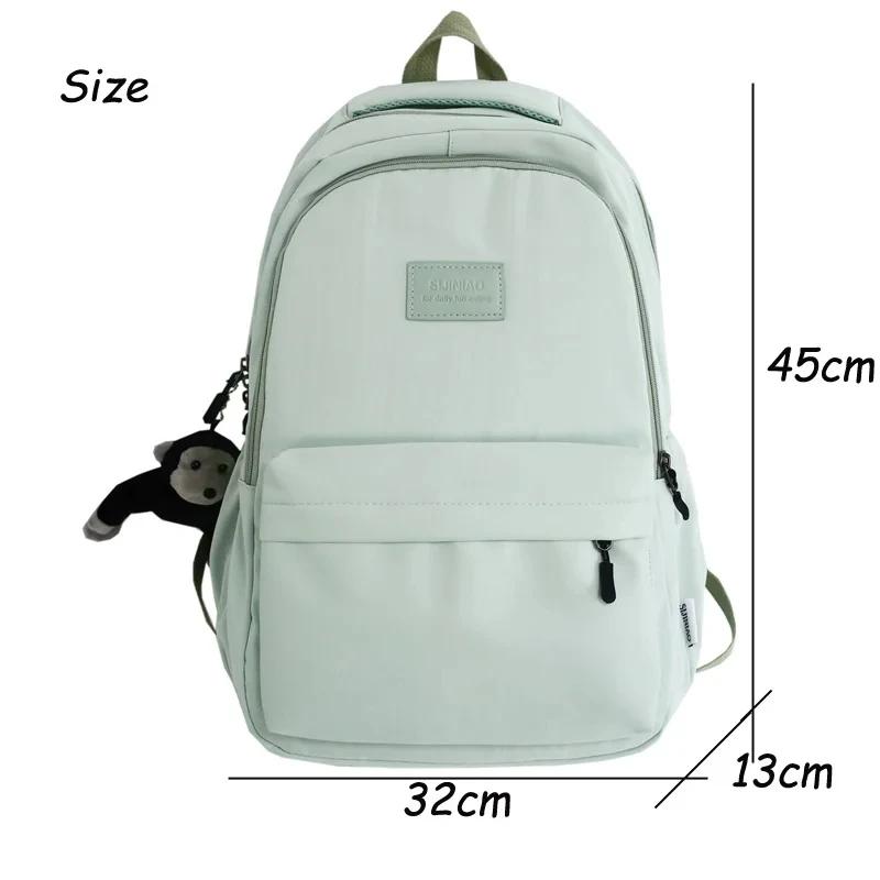 Einfarbiger Rucksack Damen Mehrere Taschen College-Schultasche Lässige Laptop-Rucksäcke Herren Schultasche für Teenager Schultaschen für Mädchen