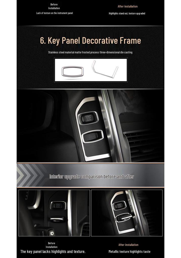Volvo XC60 Older Model Console Button Panel & Air Vent Decorative Frame