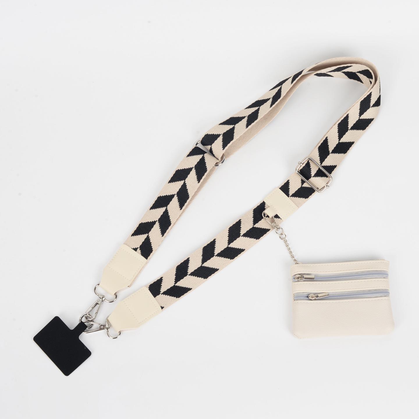 

Ремешок-шнурок для мобильного телефона через плечо с широкой тесьмой и кошельком для монет