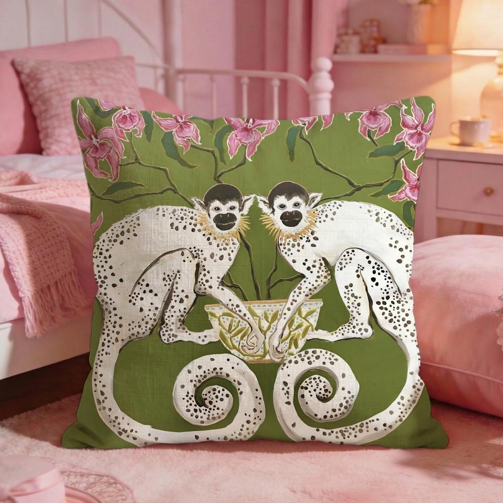 PPaige GGemmel MMonkey Cushion Cover Premium Comfort Reversible Pillow Cove Two In One Design For Any Room Car Interior