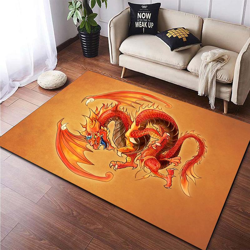 Chinese Dragon Art Printed Carpet for Living Room Large Area Rug Soft Mat E-sports Chair Carpets Alfombra Gifts Dropshopping