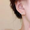 New Delicate Small Circle Stud Earrings Women Gold Color Crystal Minimalist Korean Party Summer Fashion Jewelry Accessories Gift