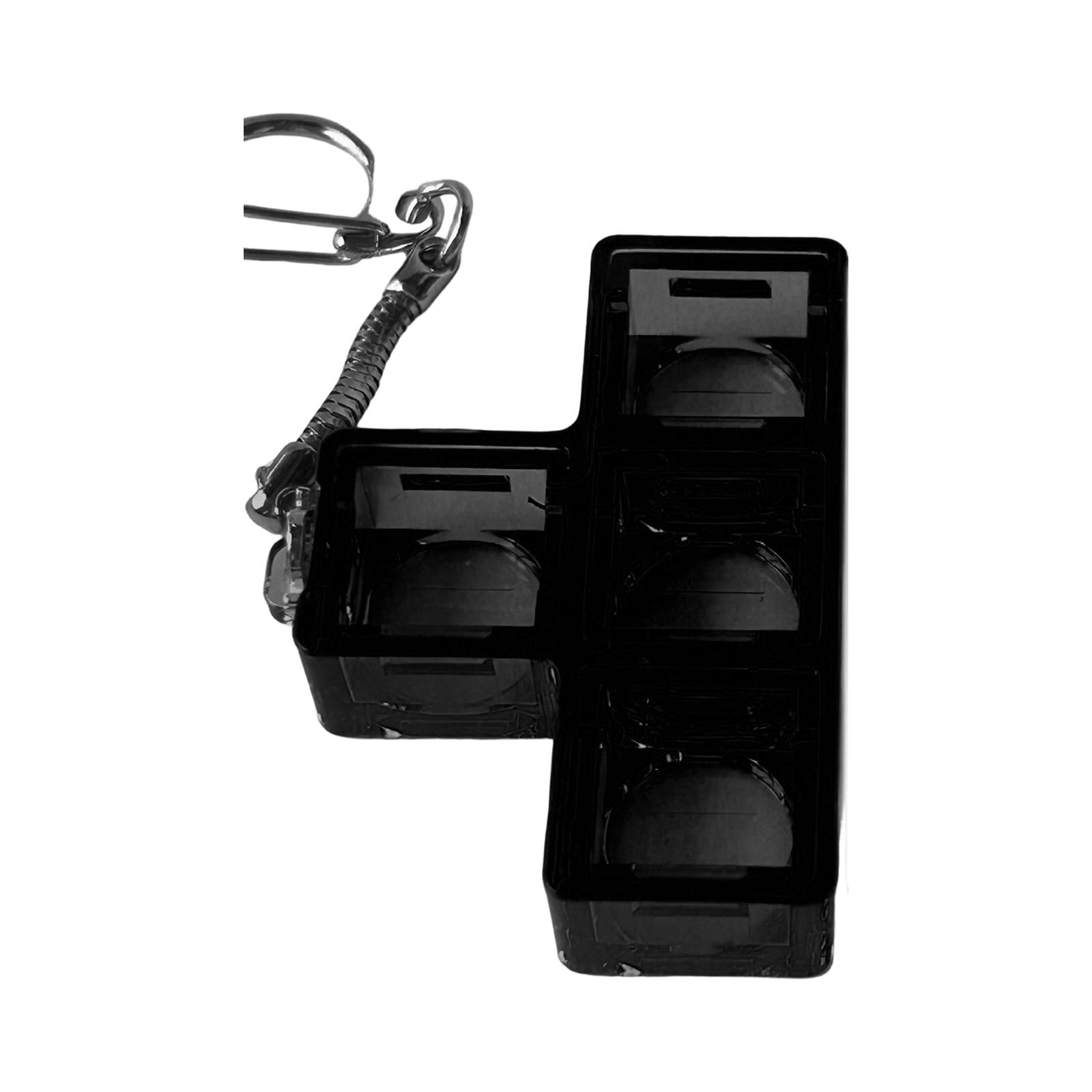 

Fun Press Button Stress Reliever Keychain Clear Sugar Block Shape Ideal Gift for Students Friend Birthdays чёрный