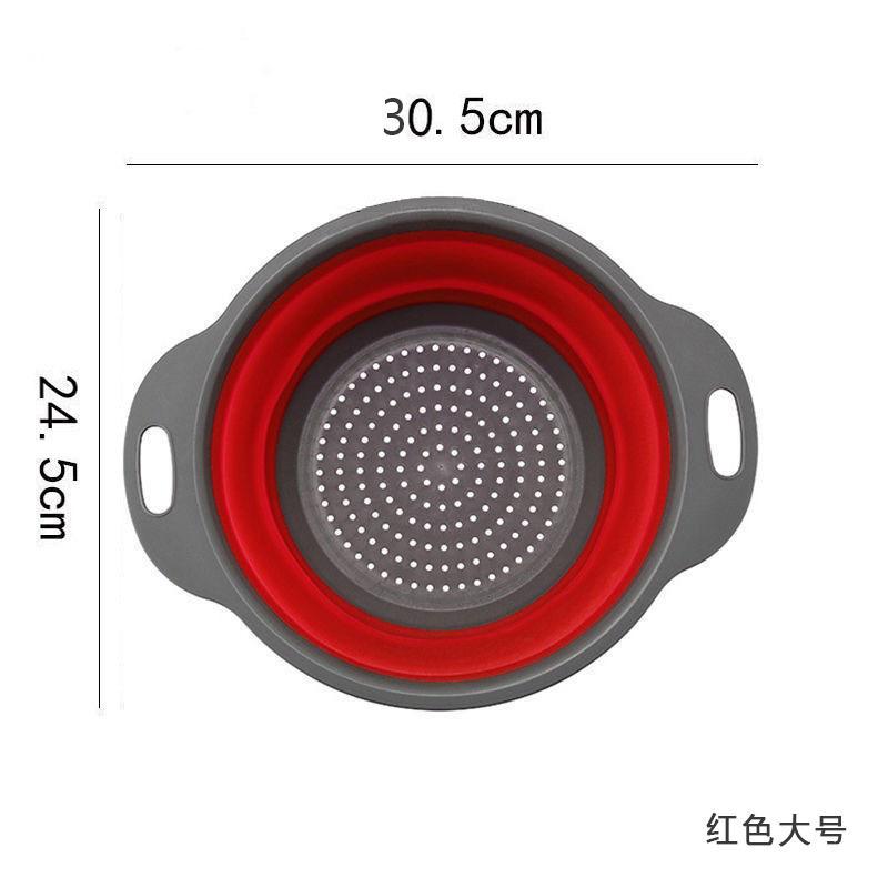 Collapsible Colander Strainer Basket Foldable Fruit Washing Basin Kitchen