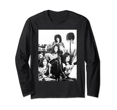 Queen Official Lampshade Promo B&W Vintage Photo Long-Sleeve T-Shirt