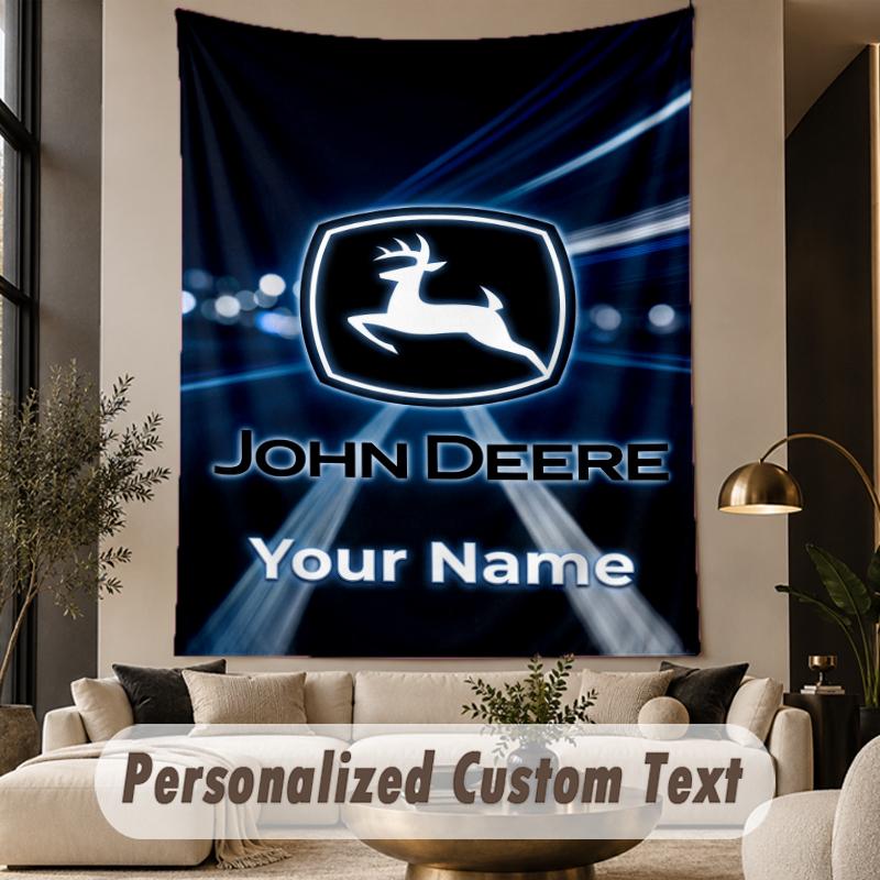 Benutzerdefinierte Text Tapisserie John Deere Druck Wandteppich Innen Wohnzimmer Wanddekoration