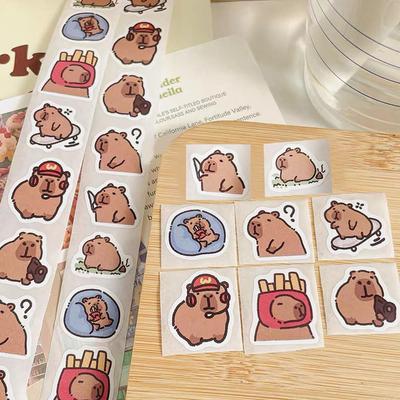 500Pcs Αυτοκόλλητο Capybara Cartoon Αυτοκόλλητο Διακοσμητικό Diy τηλέφωνο Notebook Βαλίτσα Laptop Ψυγείο Παιδικό Αυτοκόλλητο