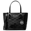 Jet Set Brand Logo Embossed Tote Bag Tote Bag Shopping Bag PU Crossbody Handbag Mini Women's Black