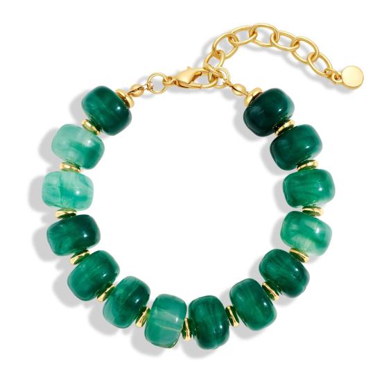 Boho Beaded Bracelets Colorful Acrylic Beads Bracelets Adjustable Length Lightweight Bracelets Lightweight Jewelry for Women Girls Daily Wear
