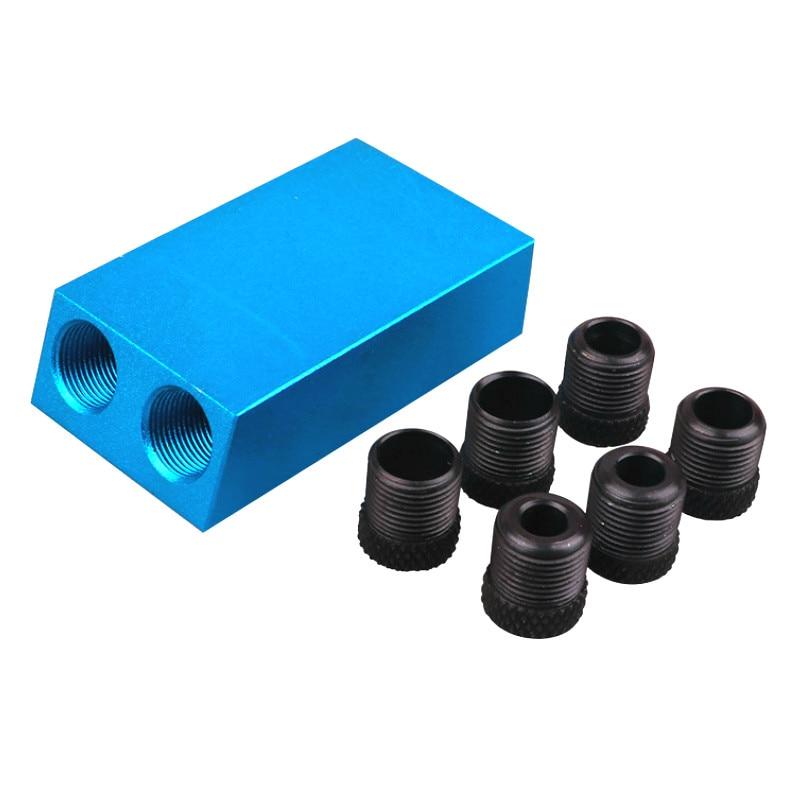 15 Degree Oblique Hole Locator Angle Drilling Locator Aluminium Woodworking Drill Bits Jig Clamp Kit Guide Wood Hand Tools