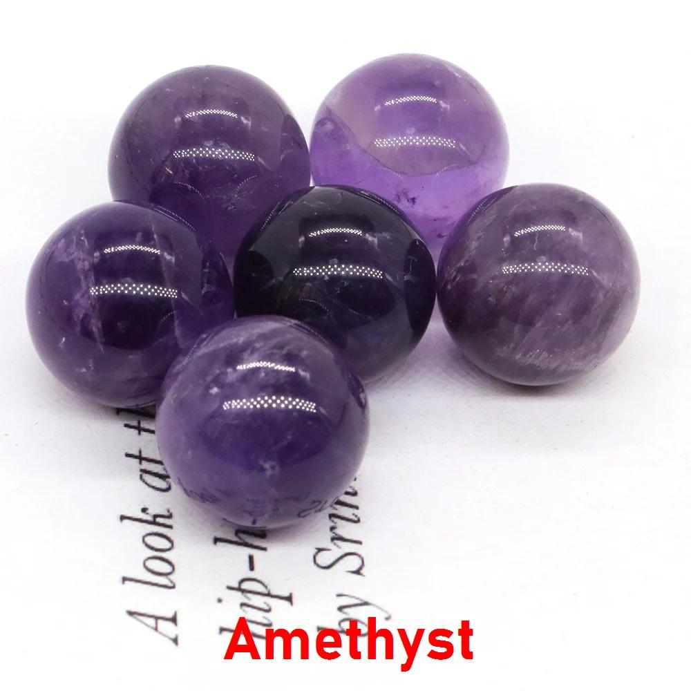 16mm Mini Runde Kristallkugel Loses Set Natürlicher Taschenstein Energie Exemplar Quarz Globus Chakra Kugel Perlen Dekoration