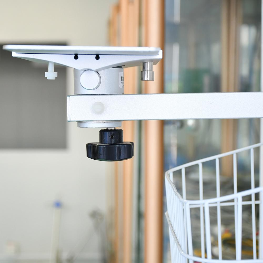 Aluminum Alloy Straight Arm Wall Mount, Device Monitor Stand with Storage Basket, Wall Mount for Monitor