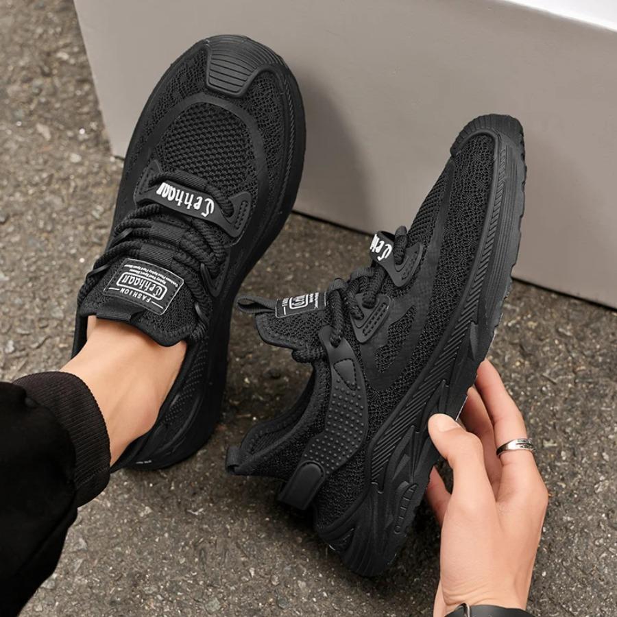 Men's Casual Sports Shoes with Woven Mesh, Breathable and Anti-slip Spring New Style of Youth Walking Loafers Training Shoes2025