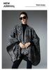Plus Size Zebra Print Shawl: European/American Autumn/Winter Women's Mid-Length Jacket