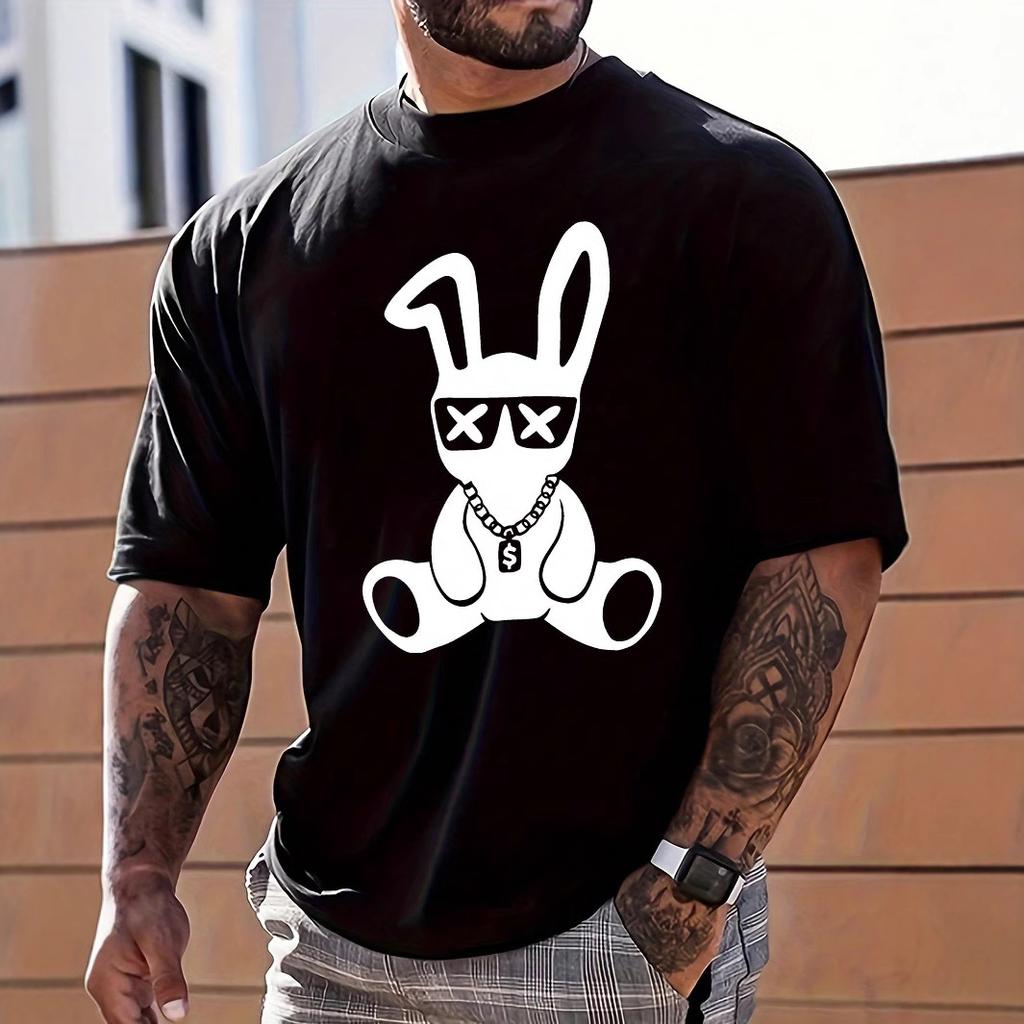Summer Men's Short-sleeved T-shirt Three-dimensional Graphics 3D Printed Round Neck T-shirt Rest