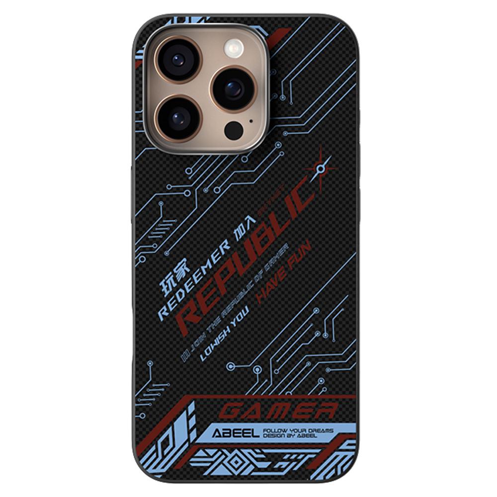 

ABEEL Чехол для iPhone 16 Pro Max, совместимый с MagSafe, печатный ПК, ТПУ, алюминиевый сплав, кожаный чехол для телефона Outstanding No. 4