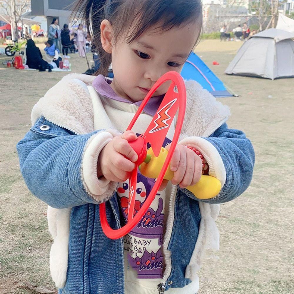 Launcher Spinner Pull Flying Disc Toys Rotating Dragonfly Toy Ripcord Sky Spin Toys  Outdoor