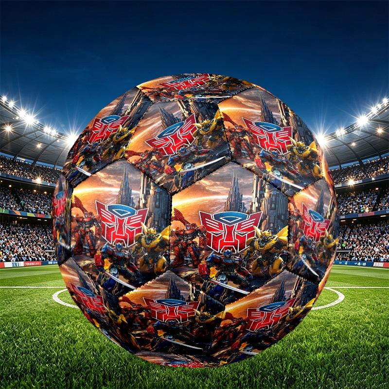 Transformers Print Size 5 Soccer Ball, PU Wear Resistant Football for Match Training and Daily Practice, Birthday Gift for Soccer Fans
