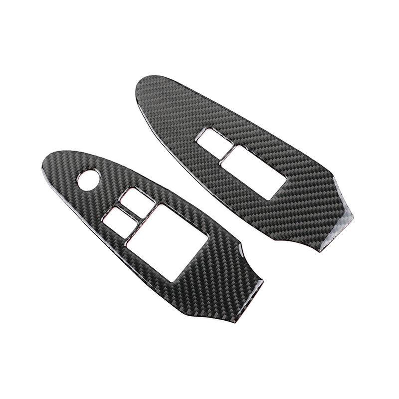 For Nissan 370Z Z34 2009-UP Carbon Fiber Car Interior Door Window Lift Control Switch Button Panel Frame Trim Cover Sticker