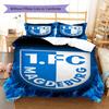 1. FC Magdeburg Pattern Bedding,Quilt Set Quilt Cover Pillowcase Home Birthday Gift (1 * duvet cover + 2 * pillowcase, without core)