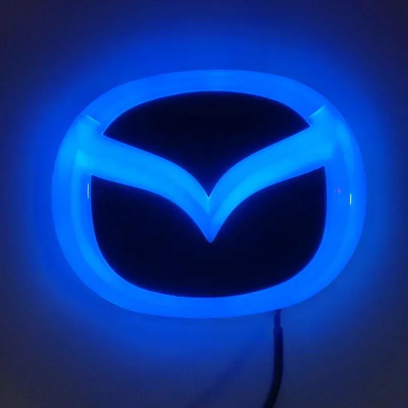 2025 Heißes Auto 4D LED-Licht Heckemblem Aufkleber Abziehbilder für Mazda Logo 2 3 6 RX8 RX7 CX7 8 CX5 MX5 323 Emblem Dekoration Auto Zubehör
