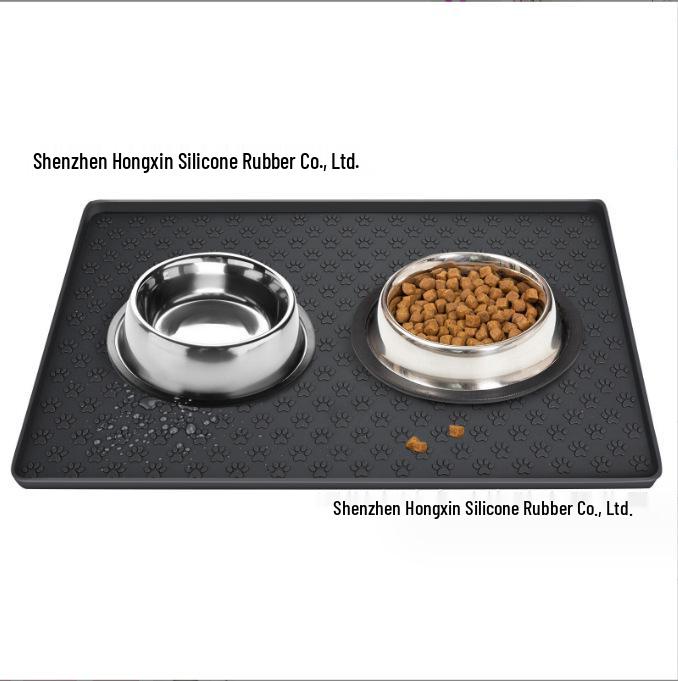 Large Silicone Pet Feeding Mat - Easy Clean, Non-Slip, Waterproof, Foldable for Cats & Dogs