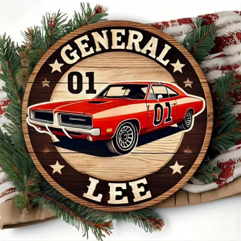 Iron Metal Wall Art Sign Vintage Car Pattern Rustic Tin Decor Home Office Gift