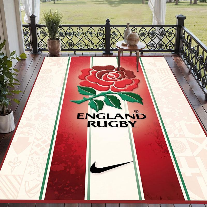 Soft Floor Carpet England Rugby Pattern Area Rug Decorative Mat For Home Room Decoration