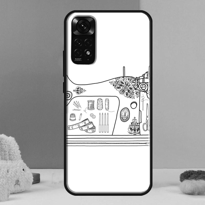 Sewing Machine Case For Xiaomi Redmi Note 14 13 Pro 12 11 9 10 9S 10S 11S 12S Redmi 14C 13C 10C 12C Cover