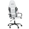 Gaming Chair In White and Black Artificial Leather
