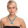 Retro Turquoise Necklace, Beaded Jewelry Wholesale Natural Gravel Necklace