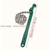 Adjustable Chain Wrench Tool - Ergonomic Green Handle,Versatile Automotive Maintenance Accessory for Filters and Pipe Fittings