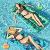 Leaf Printing Hole Water Deck Chair Floating Inflatable Toy Folding Hammock Beach Floating Bed Inflatable