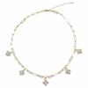 Custom ZMJ Logo Trendy Four-Leaf Clover Pendant Necklace 14K Gold Plated Copper Link Chain Fine Jewelry Women's Gift  ODM