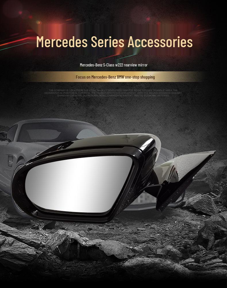 Mercedes-Benz S-Class W222 Rearview Mirror Assembly for S400, 450, 500, 600 - Left & Right Reflectors