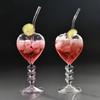 Transparent Heart Shaped Glass Large Capacity Juice Drink Glass Unique Cocktail Glasses  Pub