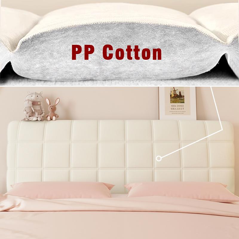 Grid Pattern Bedhead Cover Stretch Soft All-Inclusive Headboard Covers Solid Color Thicken Dustproof Backrest Protector Cover