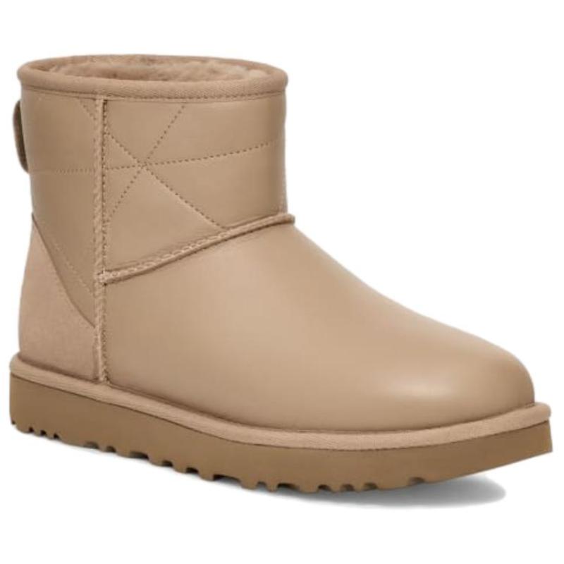 UGG CLASSIC MINI Pearlized Short Snow Boots Unisex Sand Dune Sneakers 1167313-DUNE