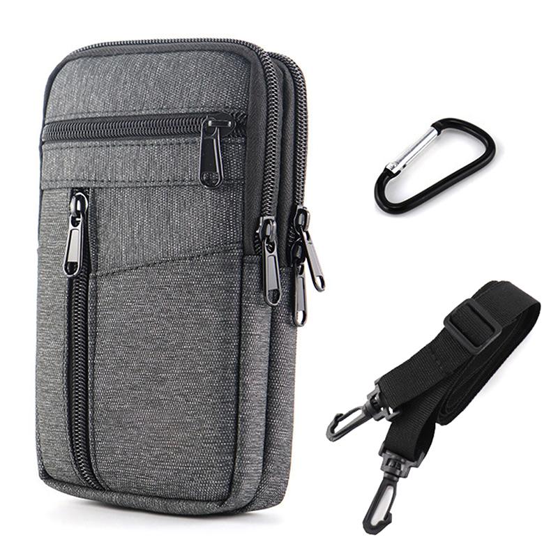 Водонепроницаемая женская поясная сумка-кошелек, двухслойная, тактическая, поясная сумка для отдыха на открытом воздухе серый