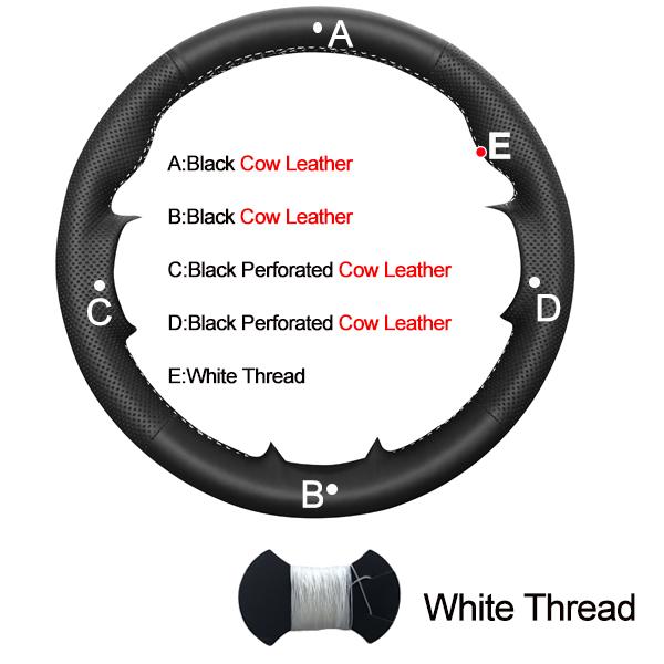 Hand Sewing Car Steering Wheel Cover Suede Cow Leather For Mercedes-Benz A-Class W177 C-Class W205 E-Class W213 S-Class W222 GLC