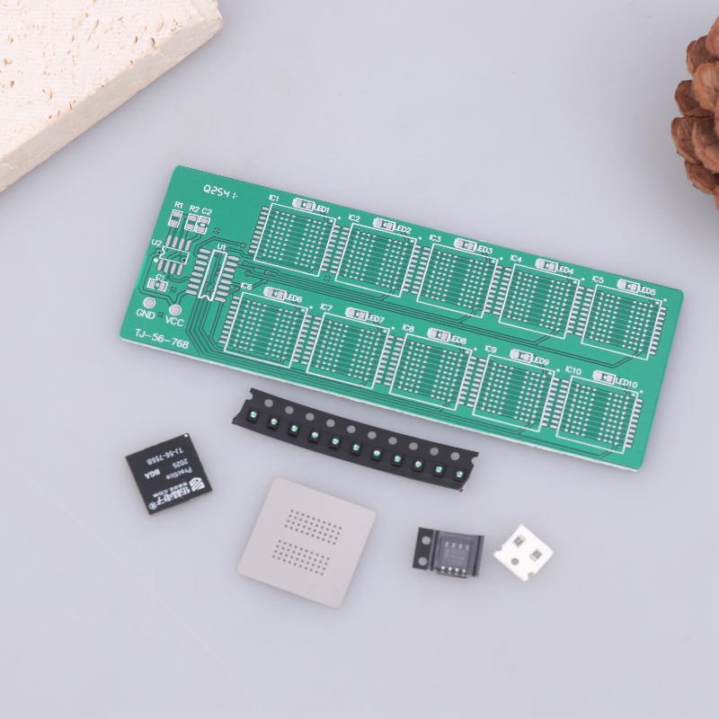 BGA-Chip-Lötübungsplatine-Kit Dezimale blinkende Lichter Lehre Praktisches Training Lötübung Einzelteile