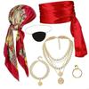 Full Pirate Accessories Collection Bandana Belt Necklace Bracelet Combo