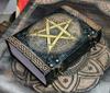 Embossed Pentagram Leather Journal: Handmade Grimoire Sketchbook