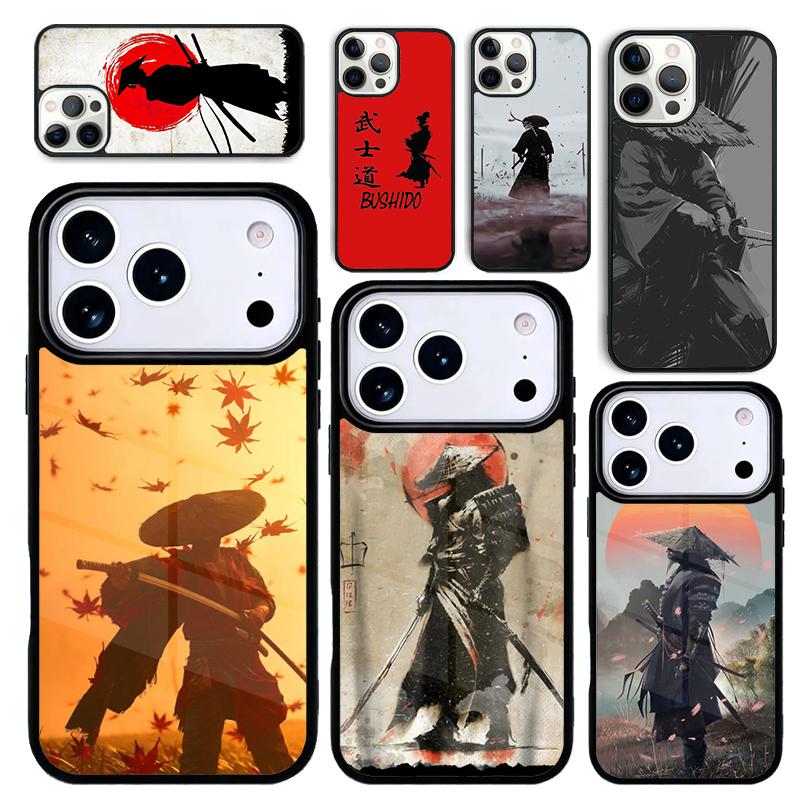 Capa Case for iPhone 17 Air 16 Pro Max 15 Plus 11 13 Mini 14 12 Back Phone Cover Bushido Samurai soft